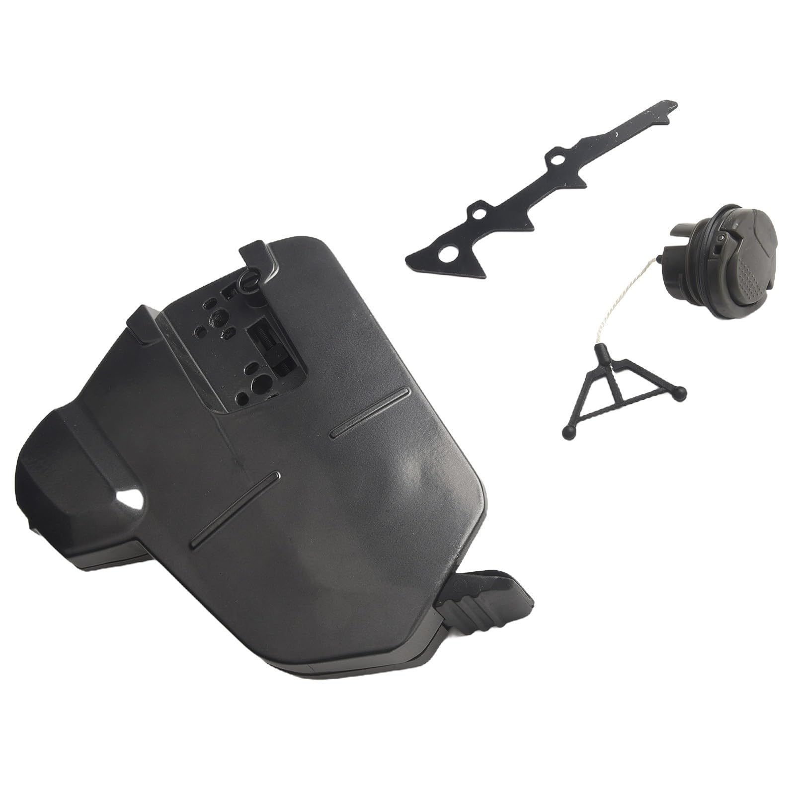 Kettensägen-Kupplungsdeckel kompatibel mit Husqvarna 550XP 550XPG 560, langlebiger Kunststoff und Metall Ersatz mit Tankdeckel und Fällhund, OEM 505199005 Grau Set