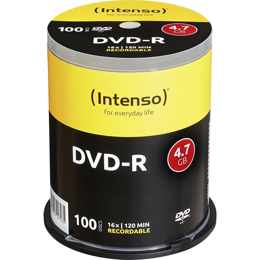Intenso DVD-R 4.7GB DVD-R 4.7GB 4.7GB 4.7GB 100 pièce(s)