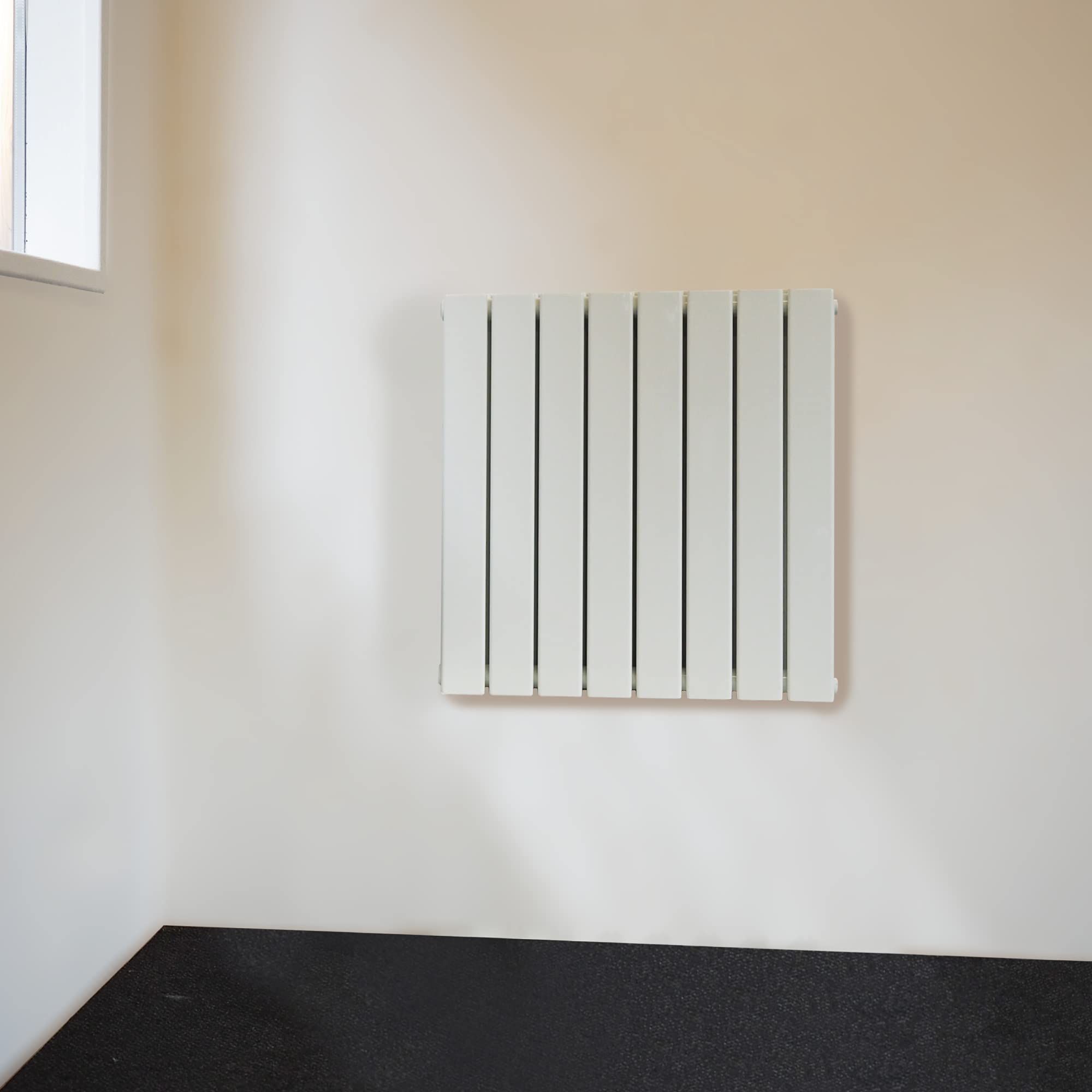 DOLF Design Radiatore a doppio strato, a pannello piatto (larghezza 60 cm, doppio, bianco)