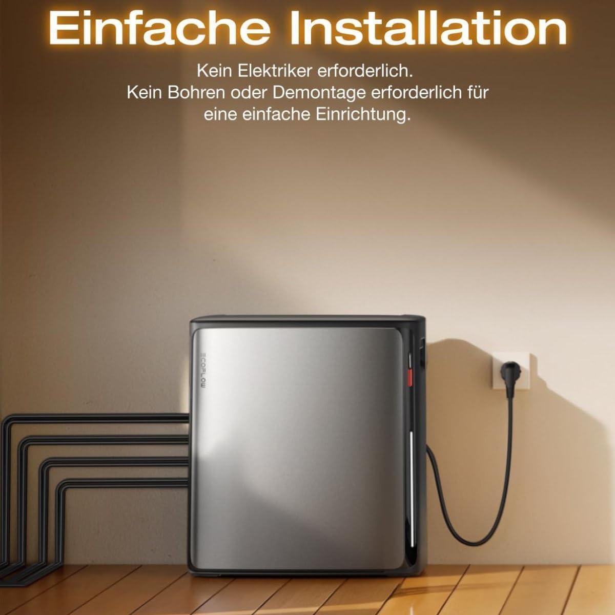 Powerness® All in One 1000W Balkonkraftwerk mit Speicher 3840Wh, ECOFLOW STREAM Ultra X mit 4 MPPT, Smarten Zähler & Zubehör Komplettset, 2× 500W Full Black Bifaziale Solarmodule, Plug & Play(0% MwSt)