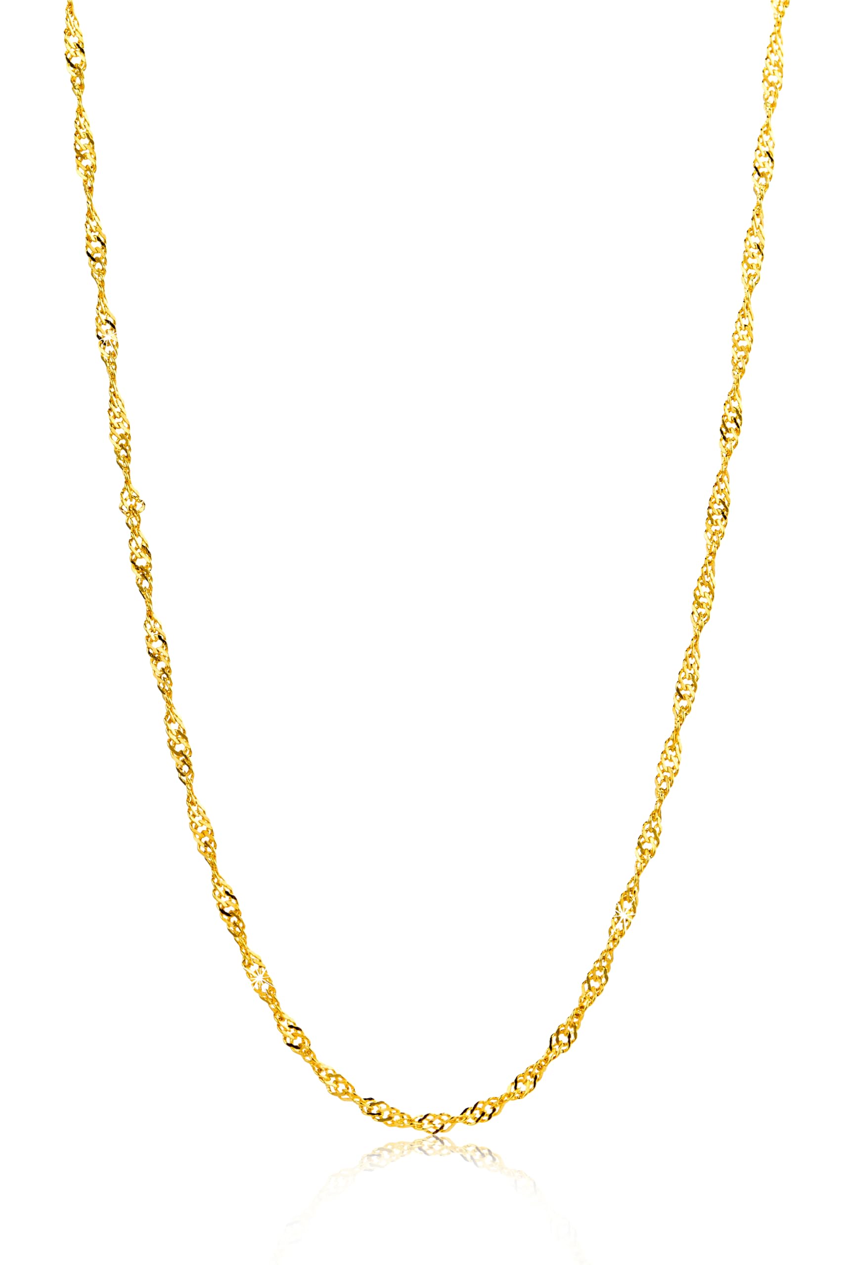 Gold Chain Necklace - 14 Carat (585) Yellow Gold, Chain for Men/Women, Hypoallergenic, Womens/Mens Jewellery, Hypoallergenic, with elegant Jewellery Box