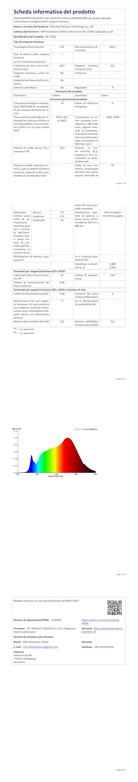 Kit Luce LED Neewer Per Video E Foto - Luce Bicolore 3200-5600K CRI97+ | Con Cavalletto E Batteria - Foto 5