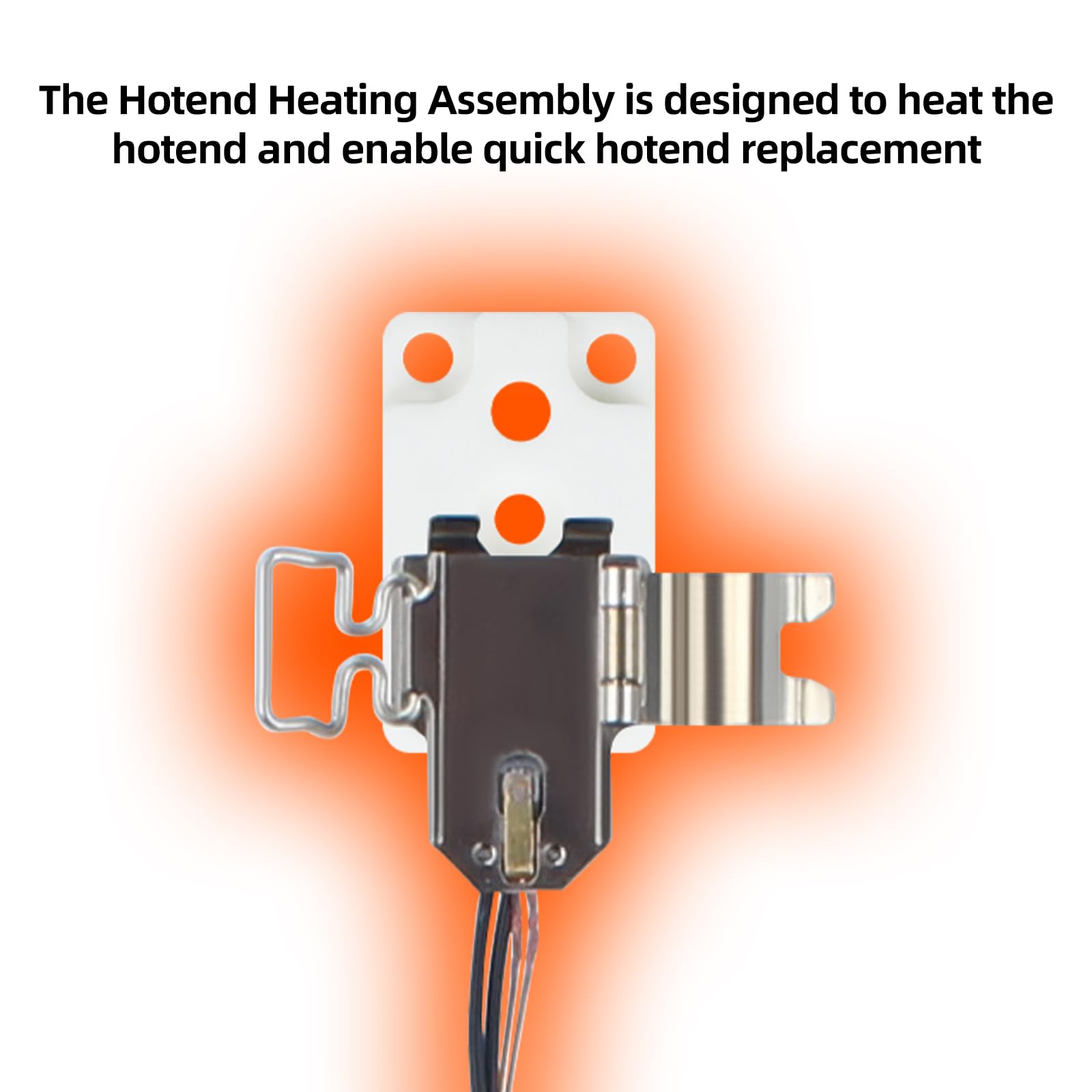 BCZAMD Prawy zespół grzewczy Hotend do Bambu-Lab H2D drukarka 3D, akcesoria do szybkiej wymiany części zamiennej z ceramicznym grzejnikiem Thermistorm i klipsem do cokołu montażowego