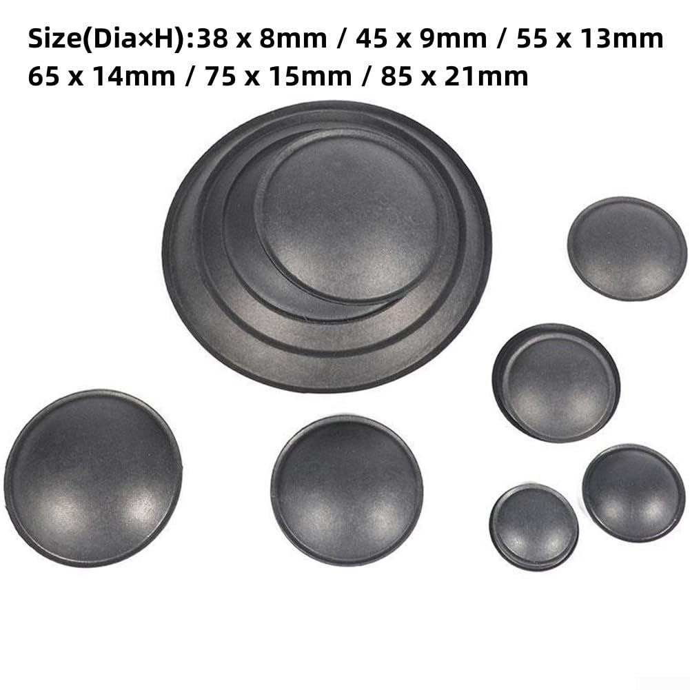 Lot de 2 capuchons dôme pour haut-parleurs de woofer audio compatibles avec les haut-parleurs de 38 mm à 85 mm de diamètre en tissu (85 mm)