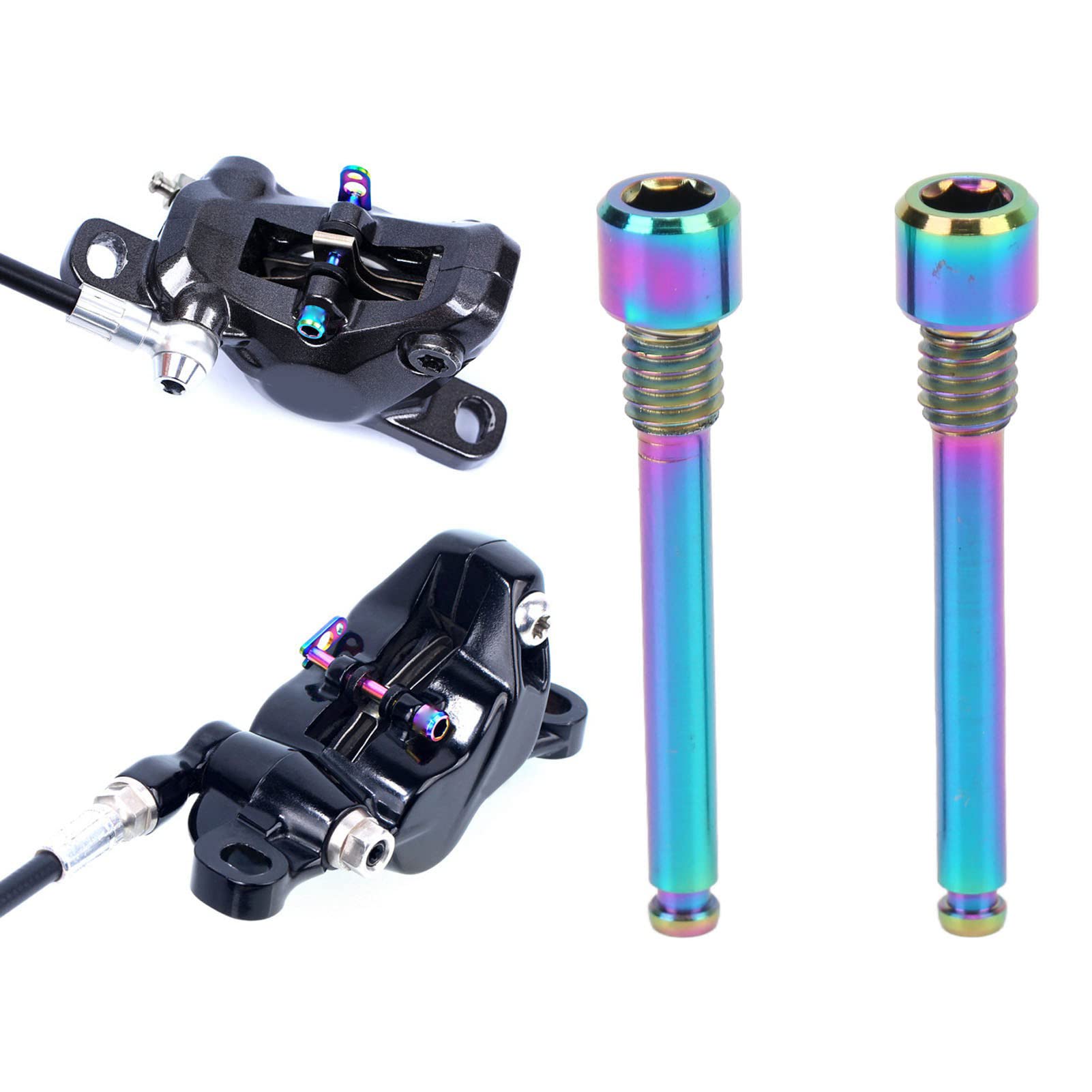 Tornillos De Pinza De Freno De Disco Para Bici - Aleación De Titanio M4 X 26 Mm - Incluye Pasadores Y Anillos