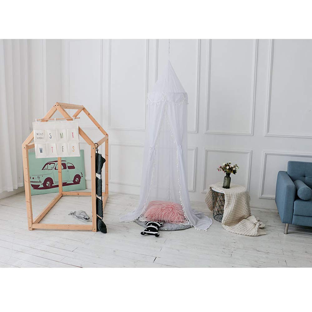 Tenda sensoriale, Baldacchino da Letto Rotondo a Cupola Baldacchino da Letto for Tenda da Gioco Princess con Nappa for la Decorazione della Camera da Letto