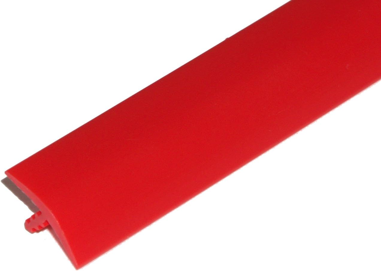 100ft Roll of Bright Red 3/4 Plastic Tee Moulding for Arcade Game Cabinets, Counters, Shelves, or Tables