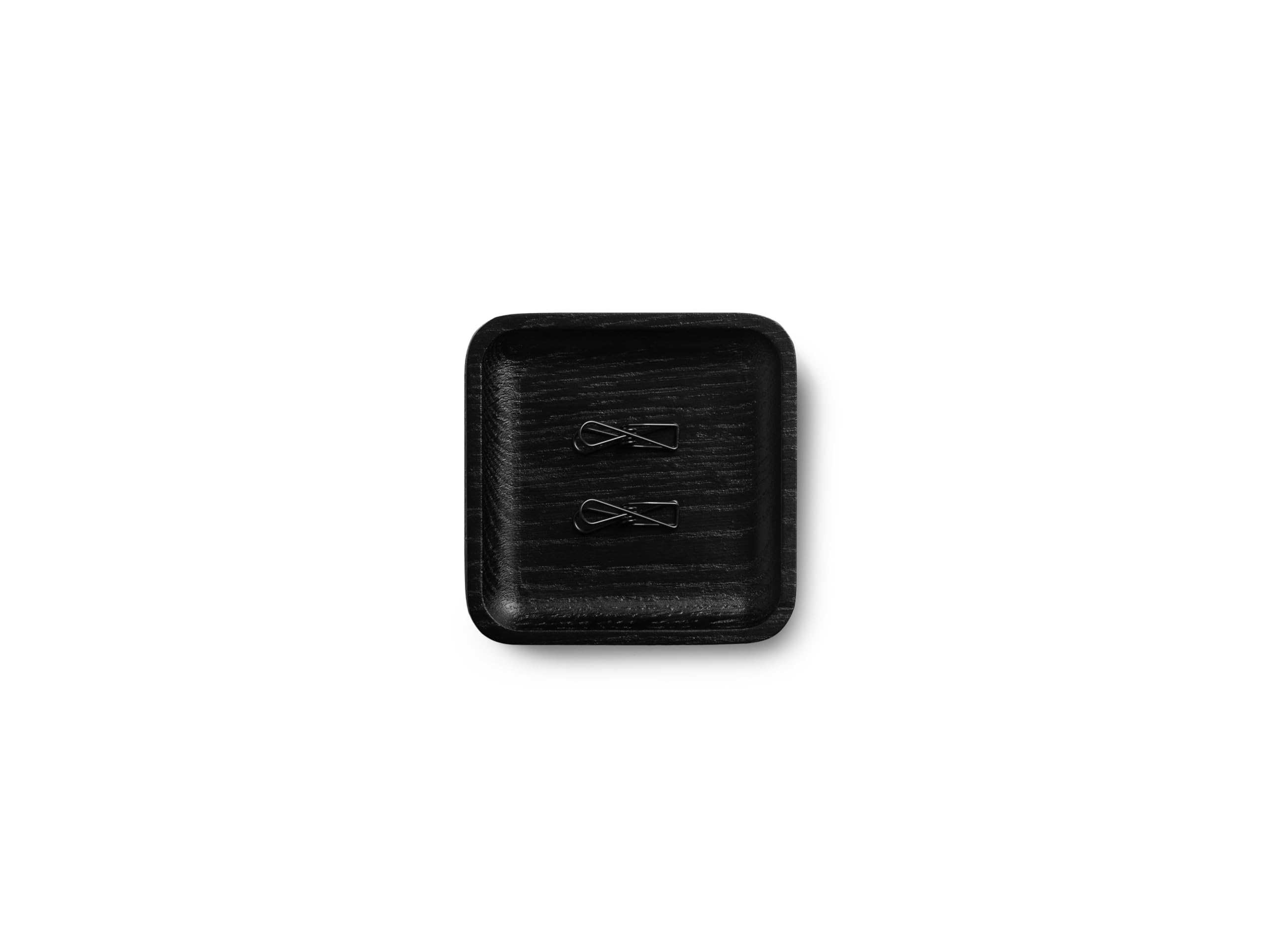 OAKYWOOD - Set di Vaschette Portaoggetti - Organizzatori da Scrivania in Legno Massiccio per Telefono e Penne - per la Casa, l'Ufficio o la Scuola - Nero