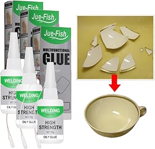 3Pcs Jue Fish Glue, Welding High-Strength Oily Glue, Jue Fish Multifunctional Glue with Extension Nozzle, Universal Glue for Wood, Rubber, Sole, Metal, Ceramic, Glass, Acrylic, DIY