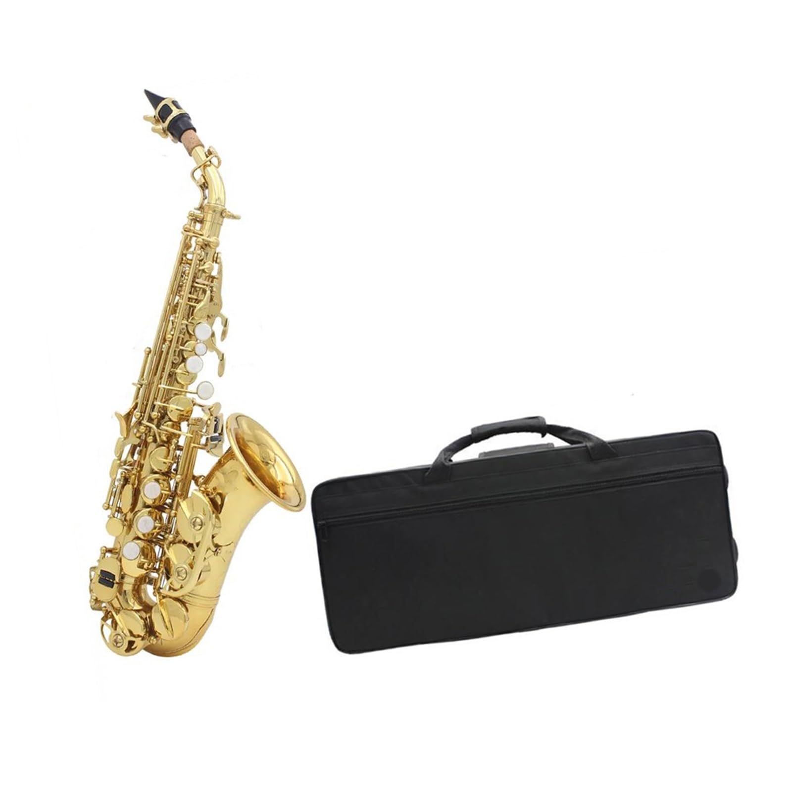 Saksofon Altowy B Flat Korpus Mosiężny Z Futerałem Akcesoria Stroikowe Dostępne W Kolorze Srebrnym I Złotym Saksofon(Golden Sax)