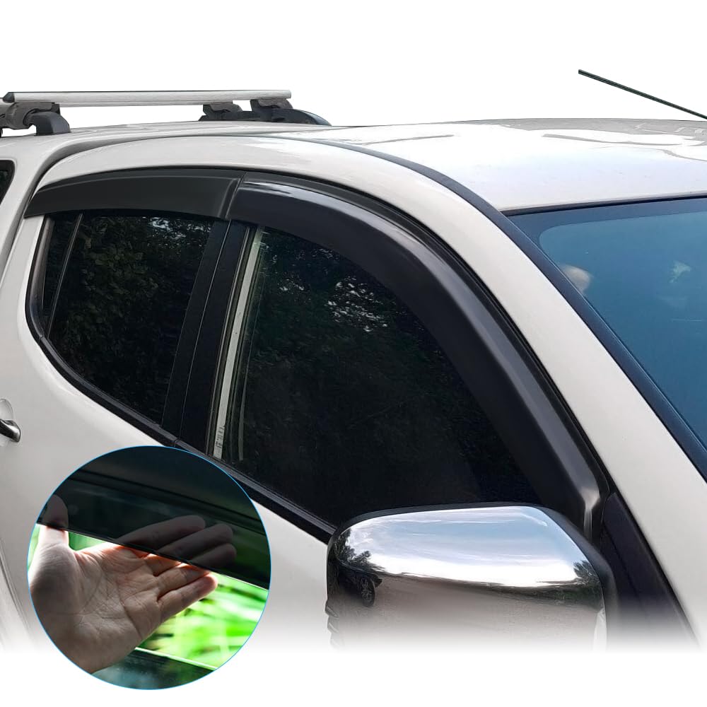 Deflectores de viento para Mitsubishi L200 Triton 2006 – 2014 MK6 MK7 de doble cabina externa, 4 unidades