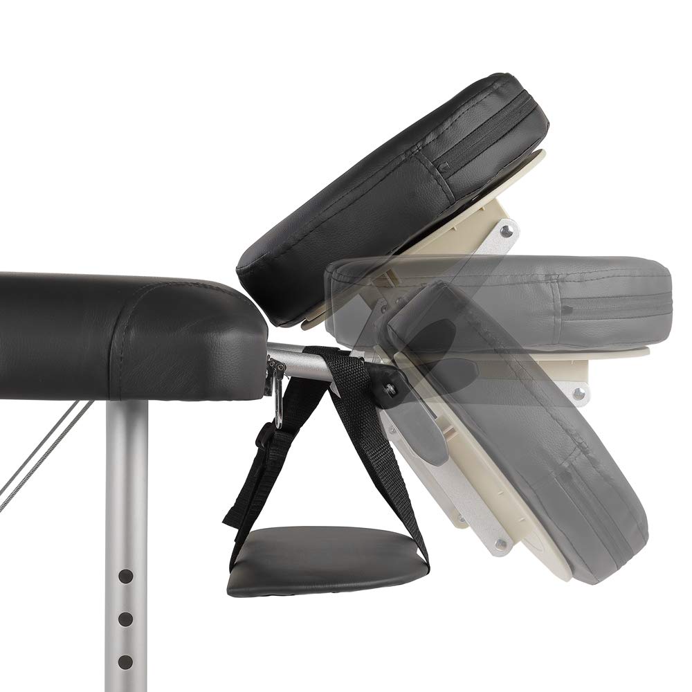 Melko Mobile Massageliege klappbar höhenverstellbar Therapieliege Massagetisch Massagebank Massagebett Schwarz