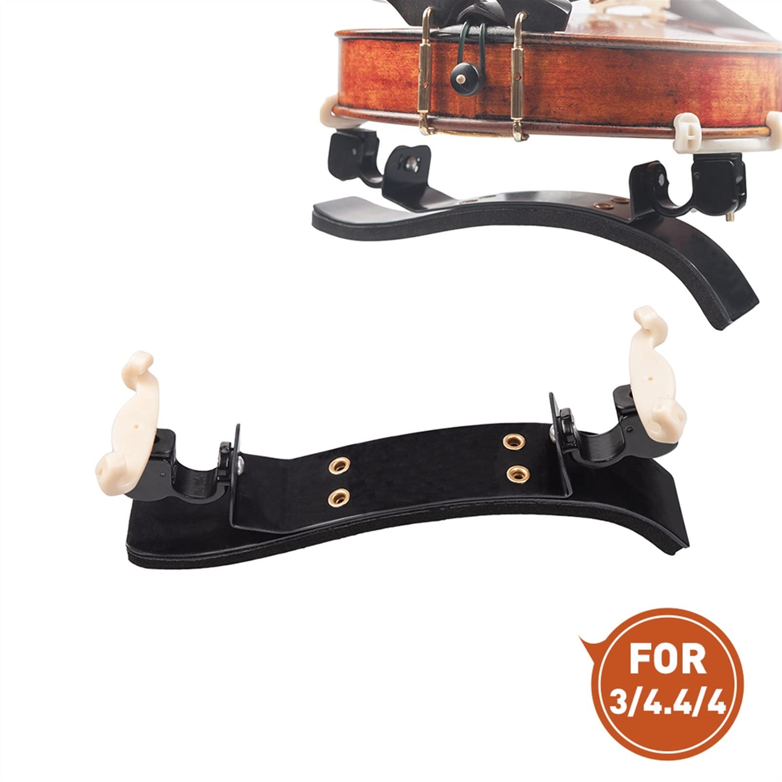 Almohadilla de hombro para violín Reposa hombros p Almohadilla de violín de tamaño completo con cuerpo de metal de esponja suave y altura ajustable de 4/4 3/4
