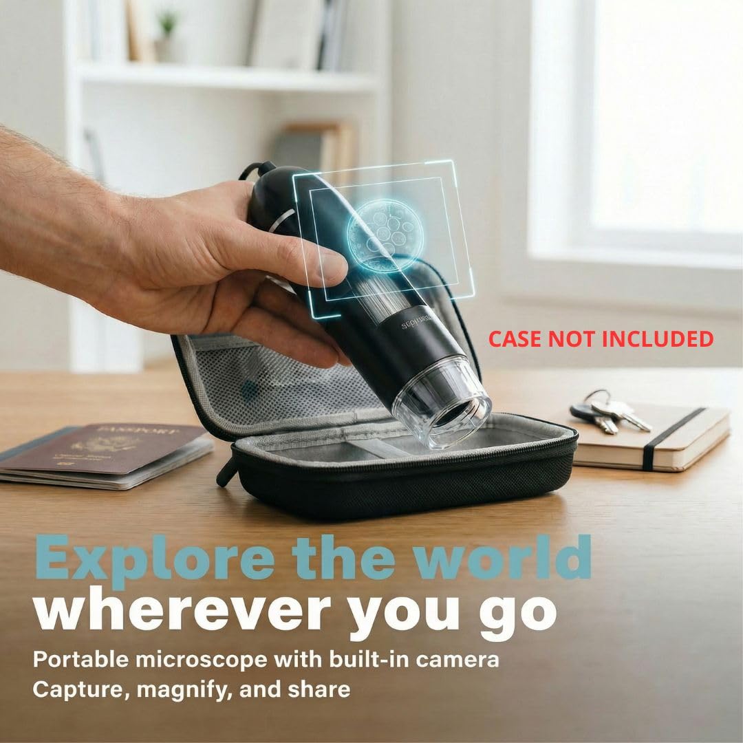 Microscopio digitale 1600X. Microscopio elettronico USB 3 in 1. Lente d'ingrandimento digitale portatile compatibile con PC, Android e tablet. Ideale per l'osservazione biologica, l'ispezione