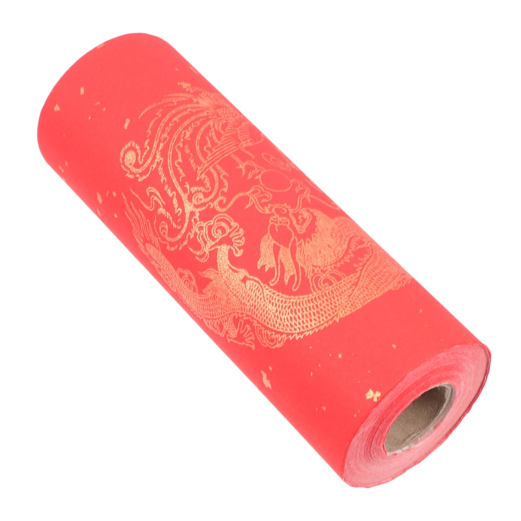 couplets Set， Chinese New Year Decoration,1 Roll Couplet Paper Half Ripe Xuan Spring Festival Calligraphy Brush Ink(2000X23X0.1CM)