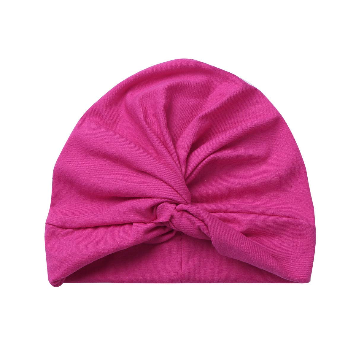 Säuglingsbaby Beanie Knoten Donut Hut Neugeborene Jungen Mädchen Baumwolle Weiche Turban Bogen Kaninchenohren Mütze Krankenhaus Kopf Wrap (Color : F Knotted, Size : One Size)