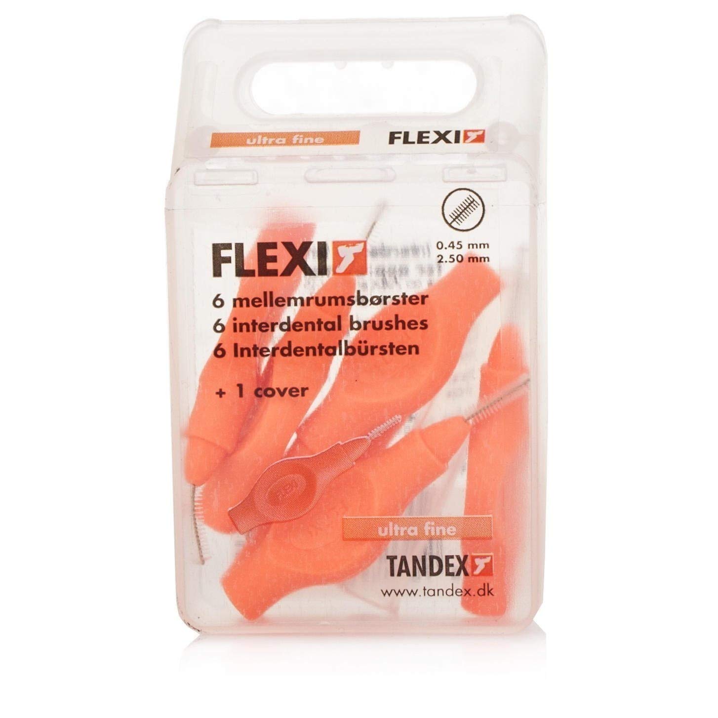 TandexFlexi Tangerine 0.45mm 6 Interdental Brushes - Pack of 6