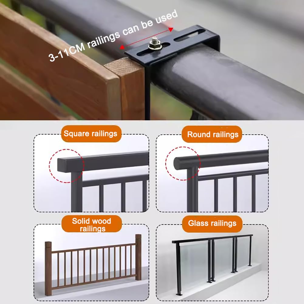 Tavolino da balcone in legno, regolabile e pieghevole, 60 cm, color caramello, forte capacità di carico, ideale per barbecue da giardino, adatto per balconi e ringhiere da giardino