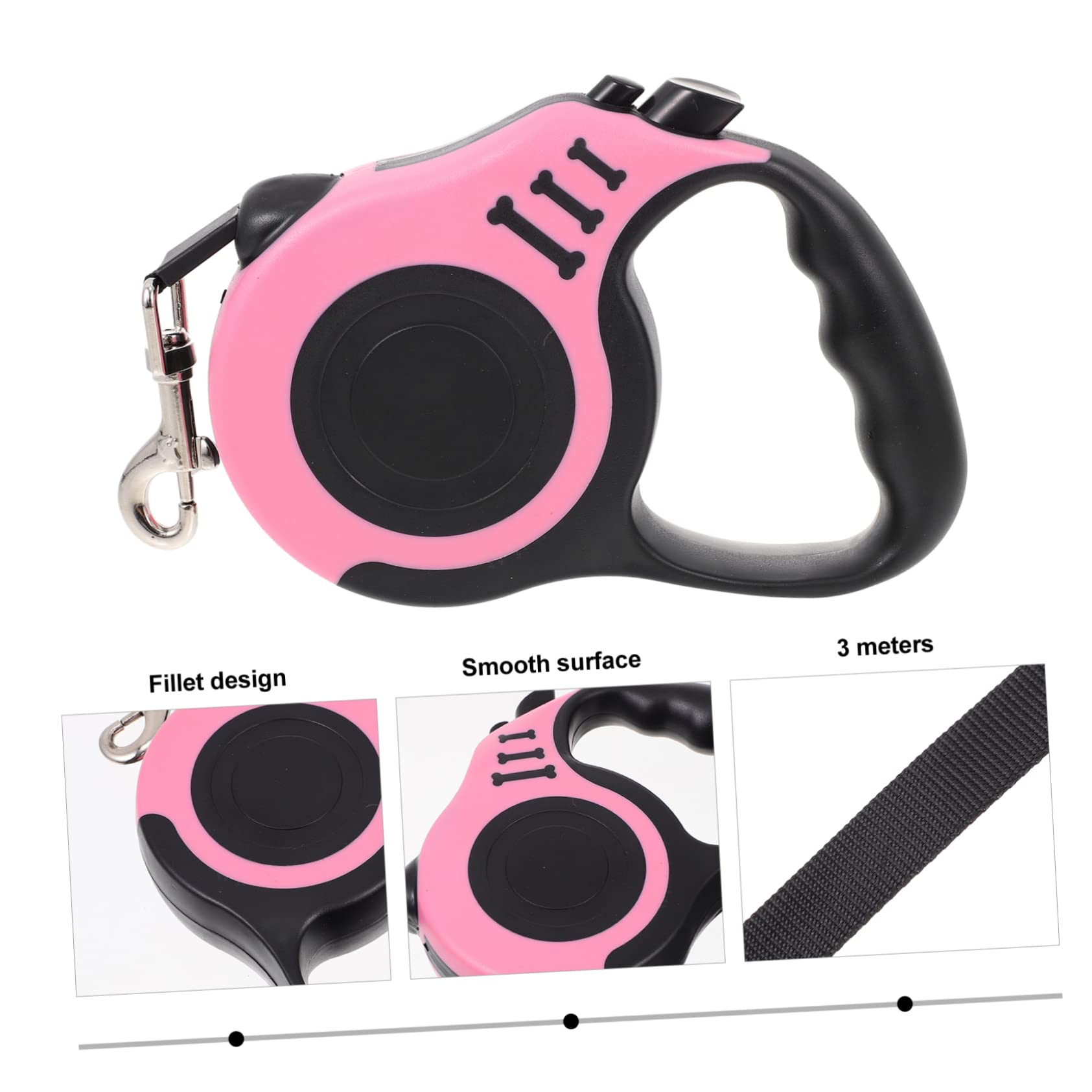 GALPADA Retractable Pet Leash Portable Dog Leash for Outdoor Walking Ergonomic Design Strong Tensile Resistance for Training Jogging Bag Packaging
