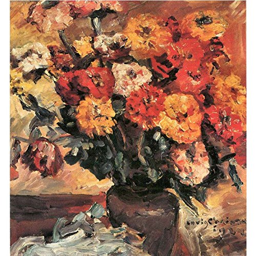Art Panel - Zinnias by Lovis Corinth