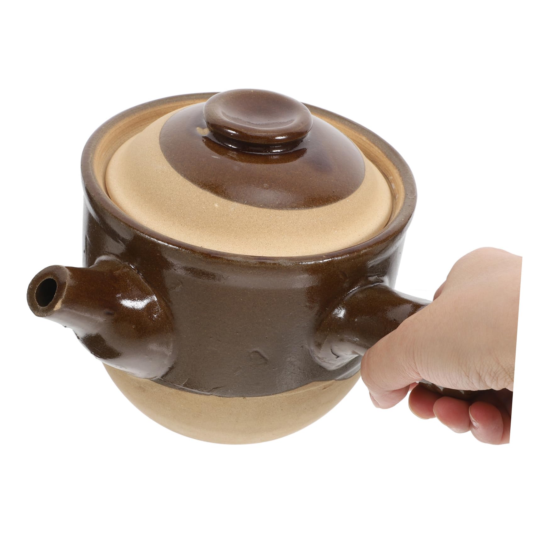 Mikinona Ceramiczny Garnek Do Gotowania Herbaty Ziołowej Tradycyjny Chiński Garnek Do Medycyny i Gulaszów z Ergonomicznym Uchwytem Losowy Kolor