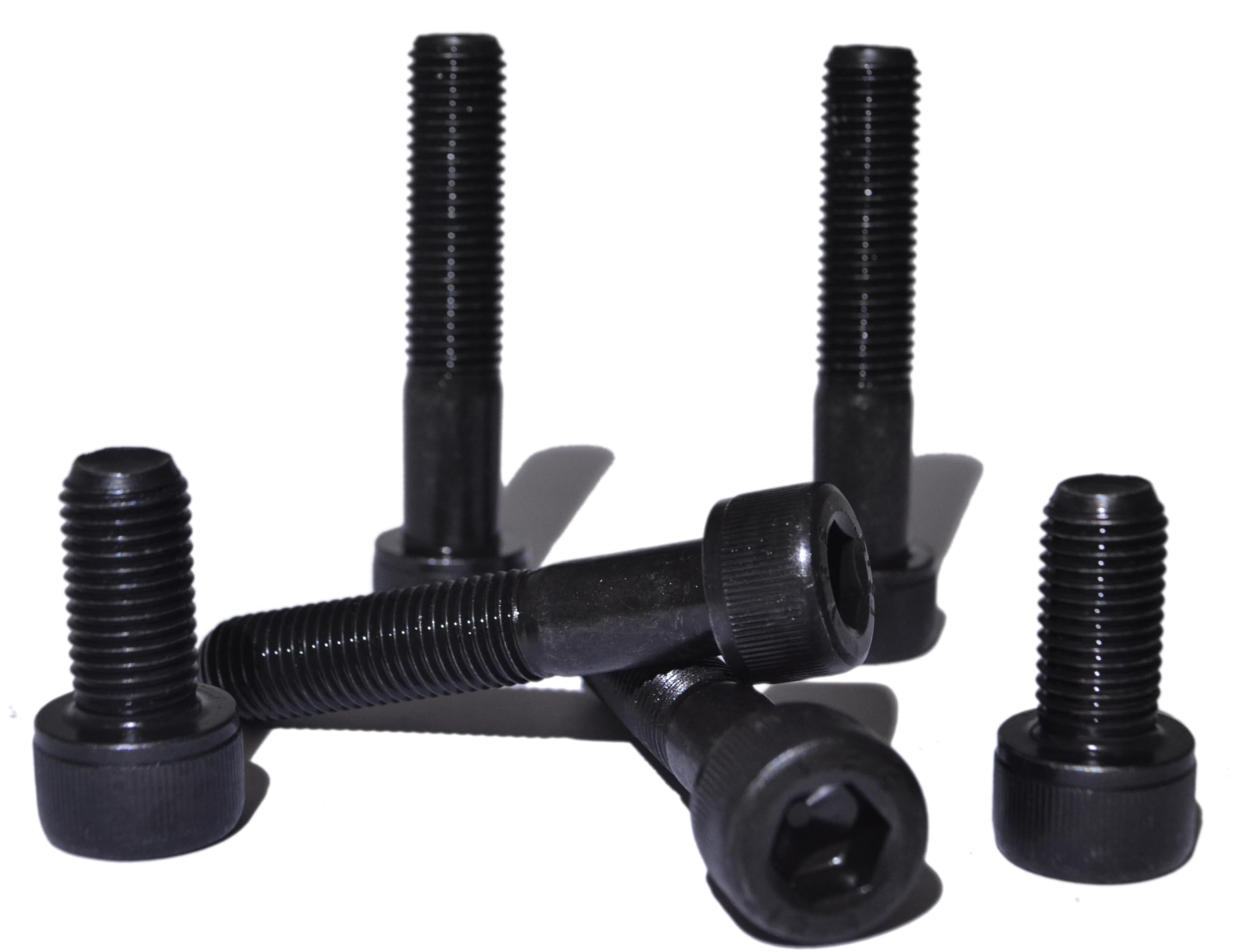 RADSO M10 1.25 Pitch Black Hex Socket Cap Screws, 12.9 Grade High Tensile, Self Colour Allen Bolts DIN 912, Metric Fine Pitch - Image 2