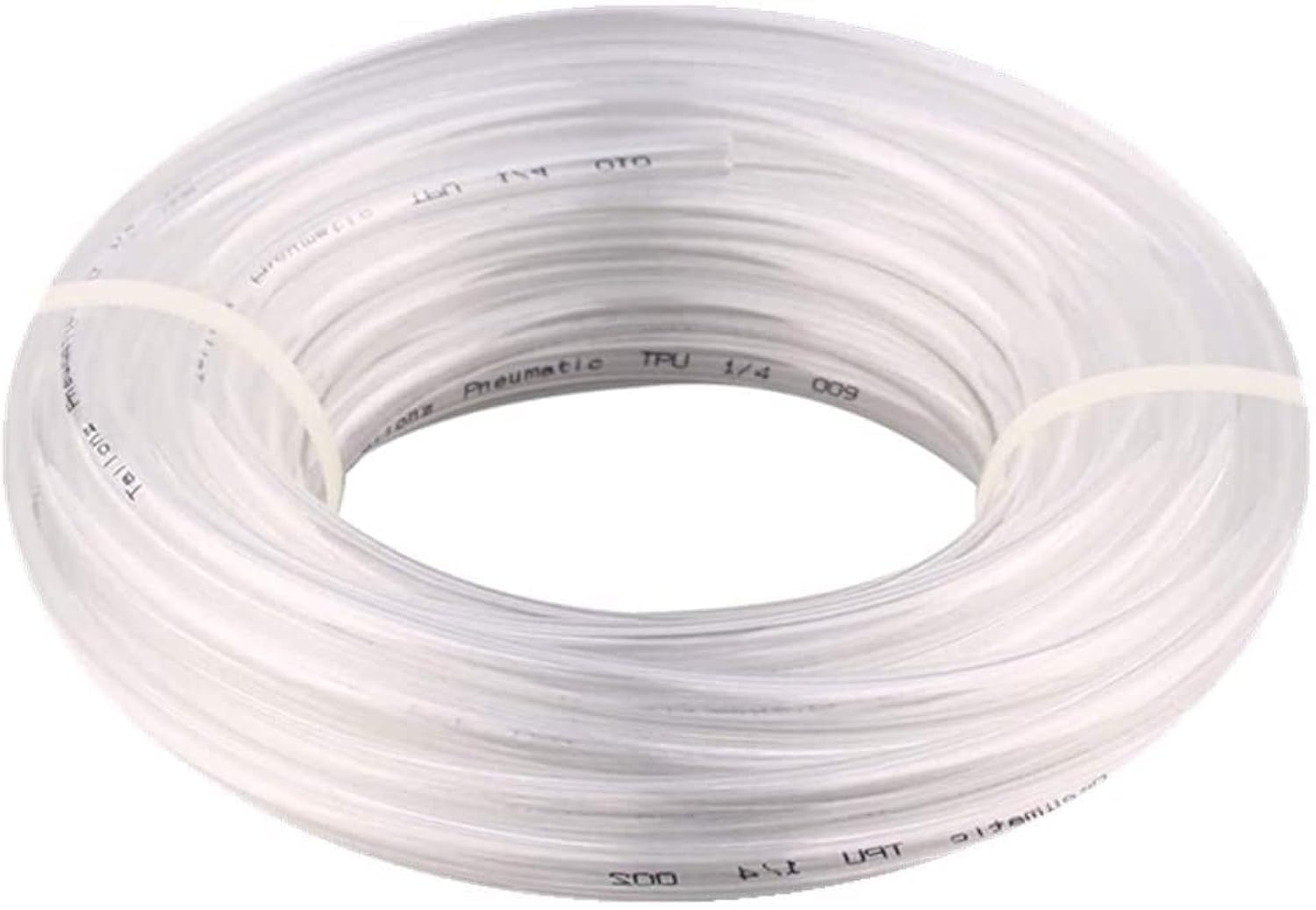 JUNZHIDA Pneumatic Tubing Pipe 1/4" OD Clear Air Compressor PU Line Hose Tube for Water Fluid Transfer 30Meter 98ft