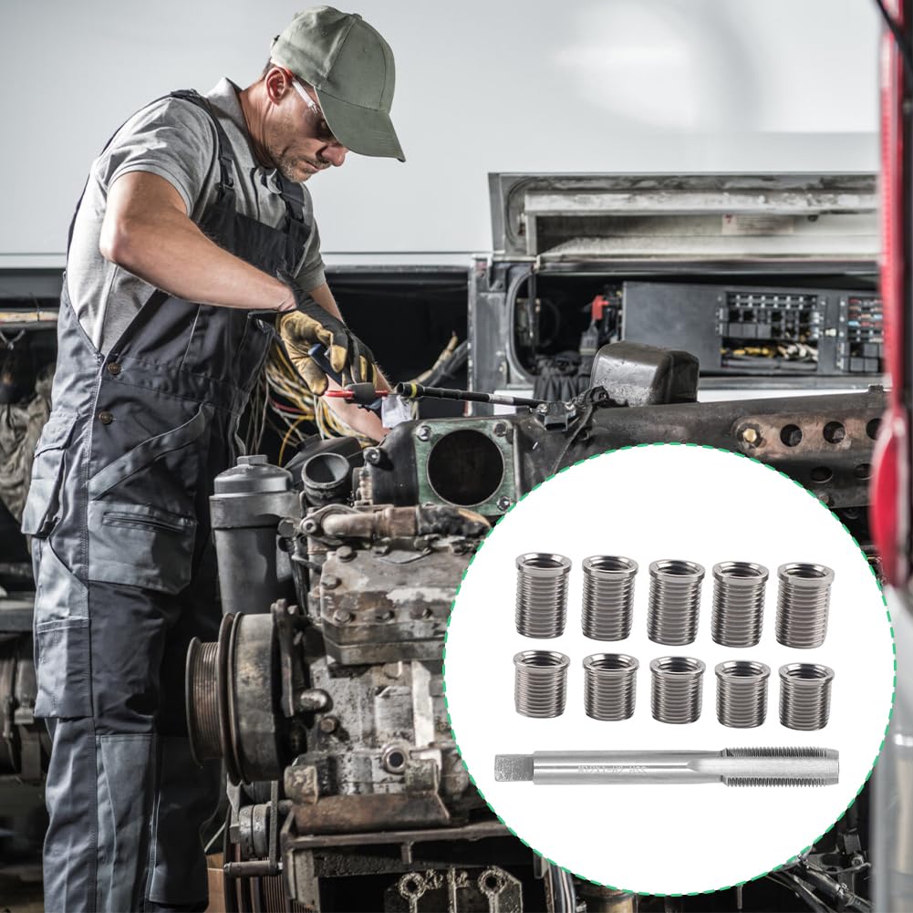 Strumento Riparazione della Filettatura Candela, Bullone M10X1.0 In Metallo alta Velocità e Inserti Rubinetti M12X1.0 Accessori Auto Hardware Universale Motori Candele Strumenti Accension