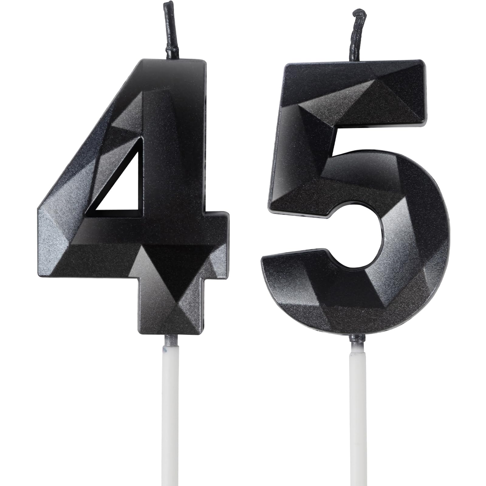 Yiran 50th Birthday Candles, Gold Number 50 Happy Birthday Candles, Cake Topper Decorations for Birthday Party, Wedding Anniversary Celebration Supply — view 29