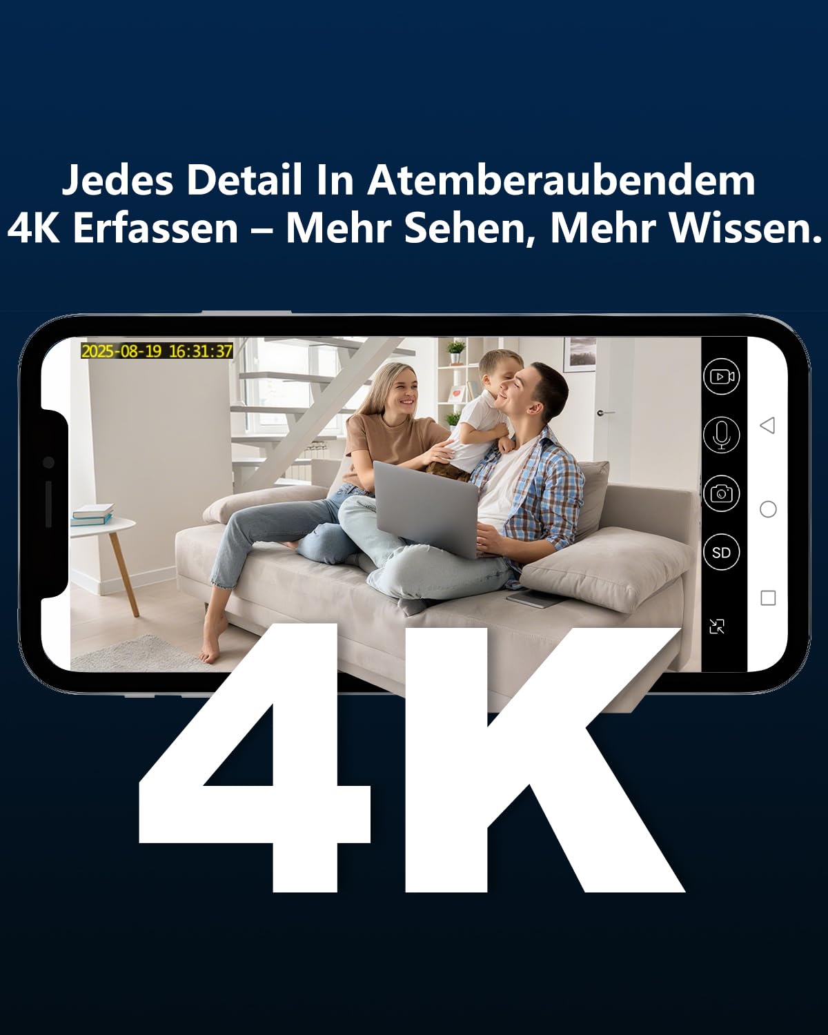 Mini Kamera, Bextgoo 4K Mini Überwachungskamera Innen WLAN mit Überlegener Nachtsicht –Völlig Blendfrei, Ultra Niedriger Stromverbrauch, 50 Tage Betrieb, 30-Tage Cloud-Test + Lokaler Speicher, Schwarz