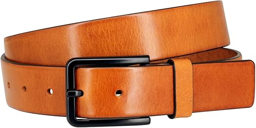 Ceinture Cuir Lindenmann Homme - 35mm, Vachette Marron, Boucle Métal (neuf, Made In Germany)