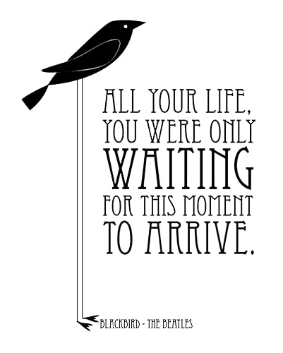 Miniatura 1 de AMERICAN LUXURY GIFTS Blackbird Song Lyric Wall Art – Vintage Classic Rock Poster for Home, Bedroom, Studio, or Man Cave – Retro Inspirational