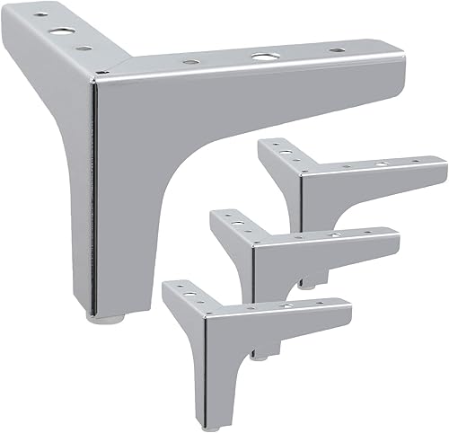 Miniatura 8 de Kyuionty Juego de 4 patas para muebles de 7 pulgadas, patas de metal modernas para sofá para gabinete, sofá, mesa, armario, patas triangulares para