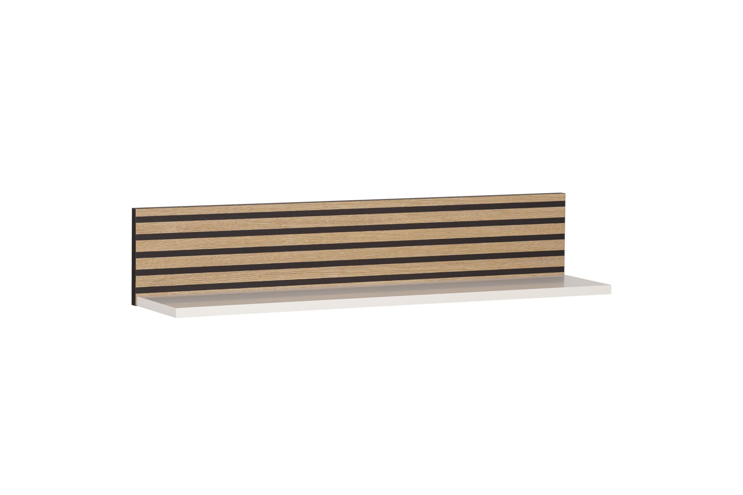 Étagère aspect panneau acoustique blanc mat de 80cm