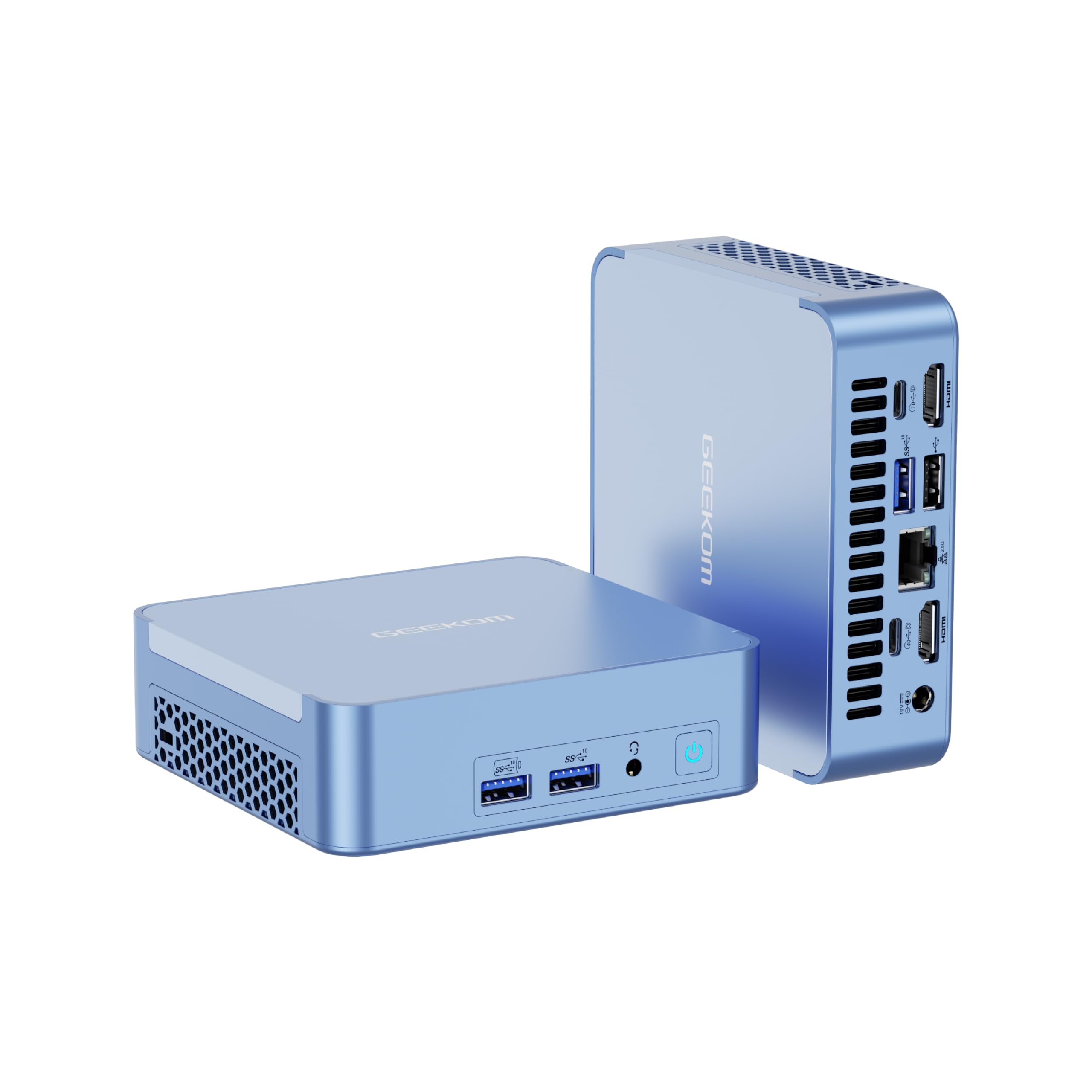 GEEKOM AX8 Pro AI Mini PC, AMD Ryzen 9 8945HS (8 núcleos, hasta 5.1 GHz), Mini Desktop Computer 32 GB DDR5, 2TB SSD, Windows 11 Pro, Radeon 780M, Wi-Fi 6E, BT5.2, 8K, IA