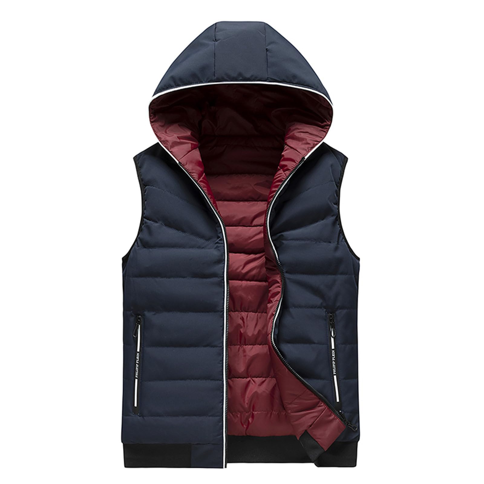 Canotta Compressione Uomo Running Sportiva Tank Top Men Gym Palestra Traspirante Elasticizzato Asciugatura Gilet Reversibile Spesso Senza con Cappuccio Stile Casual Slim per Attività Autunno Inverno