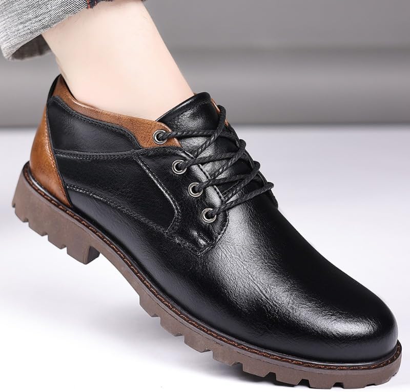 Men's Oxford Formal Dress Shoes Comfortable Classic Business Lace Up Derby Casual Non Slip Work Shoes