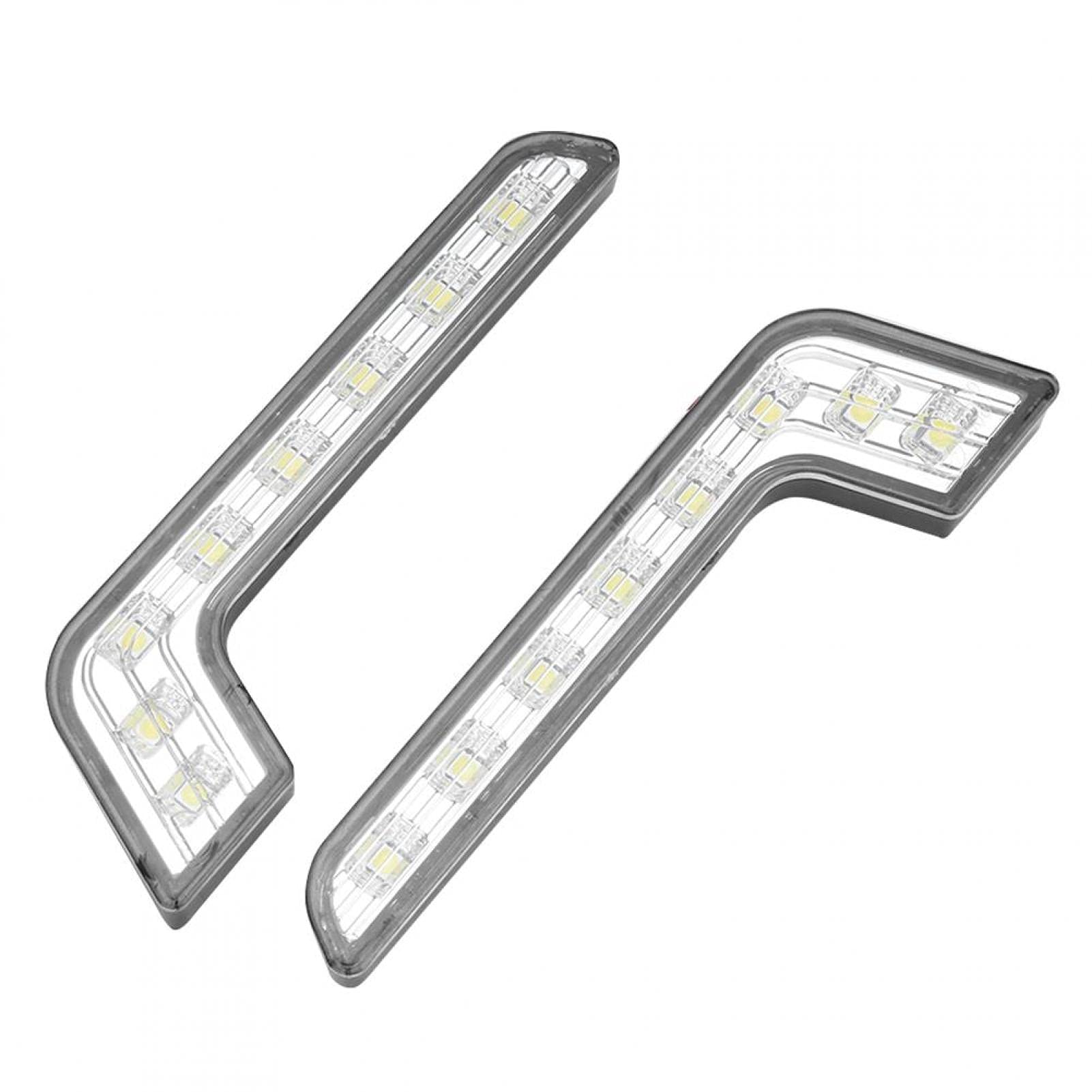 Yctze pour feux de jour led Lampe de jour de jour super lumineuse à 8 LED étanche DRL universel Feu diurne Feu diurne LED Feu diurne étanche Feu diurne étanche Imperméable universel Feu diurne Feu Di