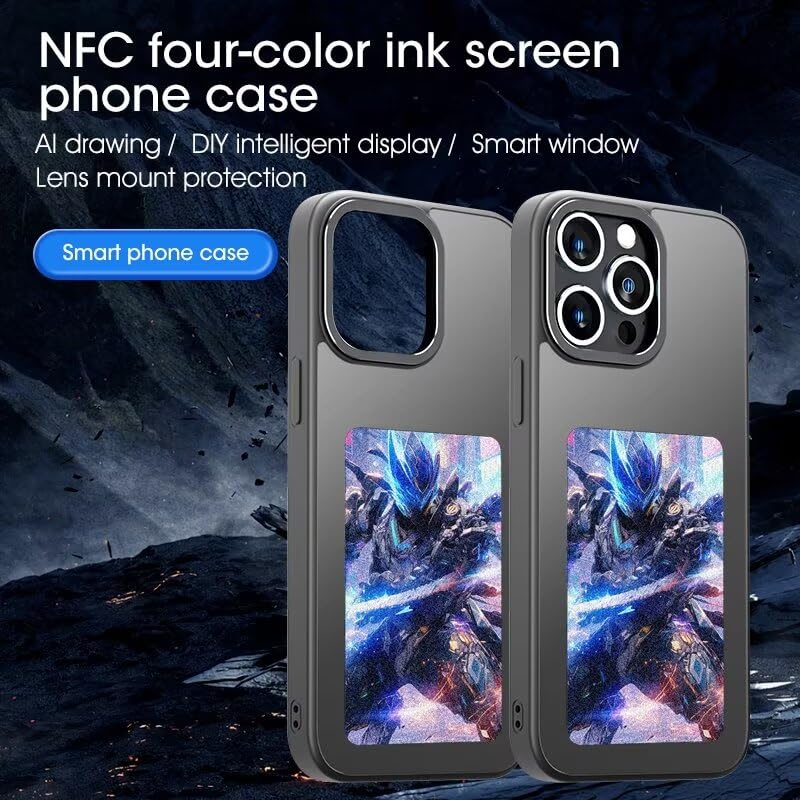 YCE Smart Ink Screen Phone Case Smart NFC Phone Case DIY Personalize Photo Changing 3.5 Inch Ink Display Image On iPhone Case for iPhone 13/14,14 Pro/Max - Image 2