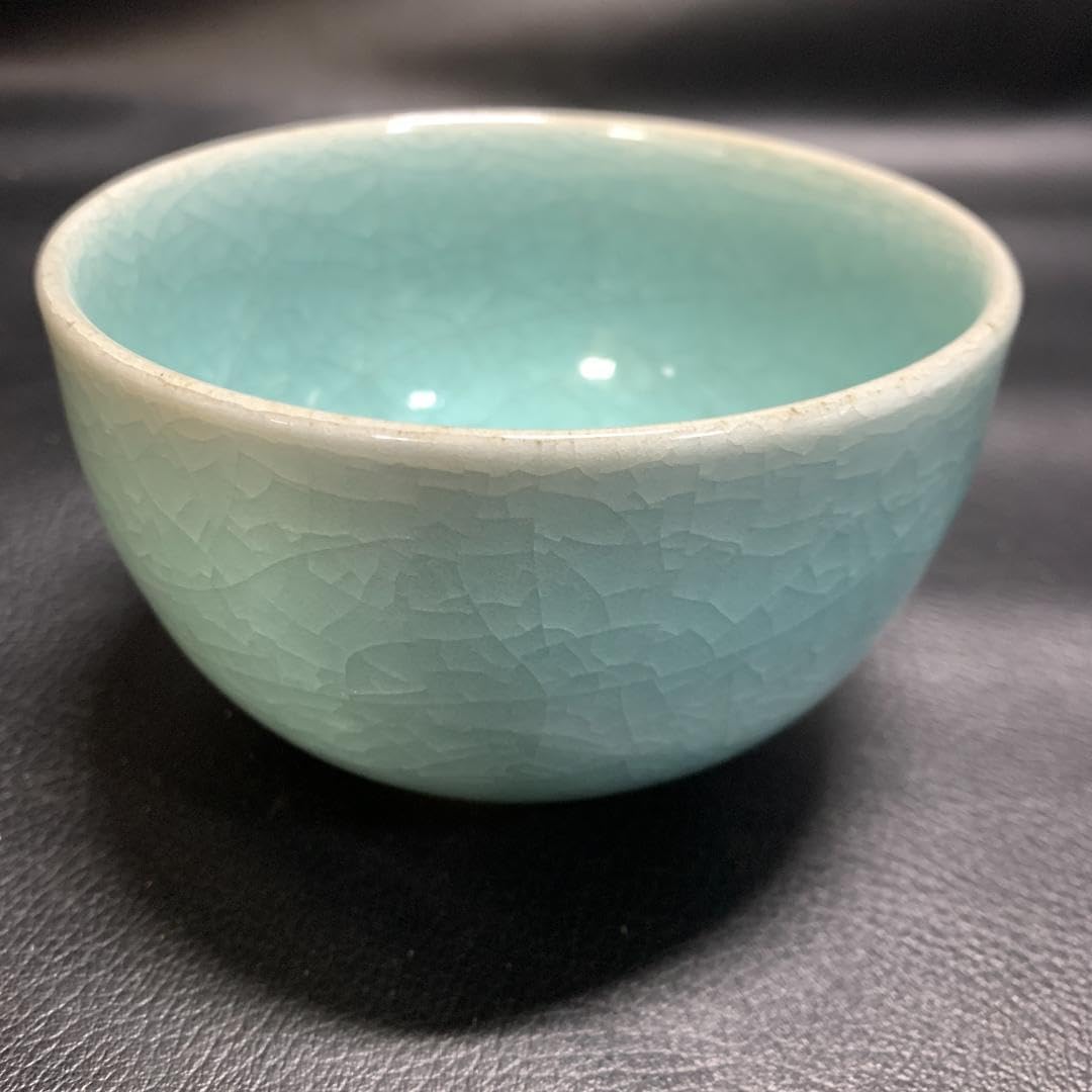 Amazon.co.jp: 鍋島青磁 青磁茶碗 小笠原長春 氏作 鍋島青磁茶碗