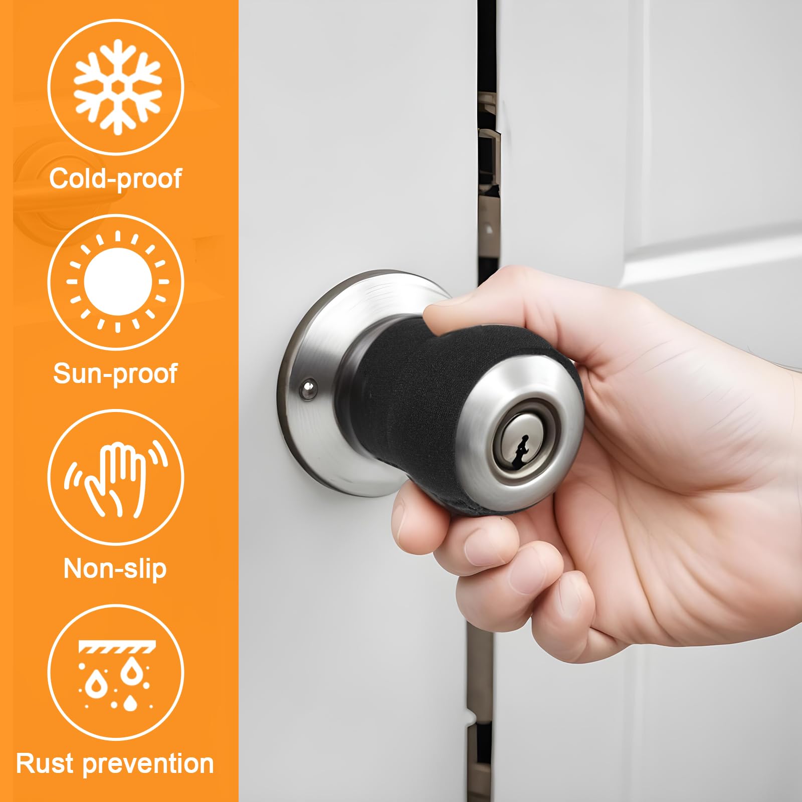 4x Türgriffabdeckung Aus Silikon - Katzenpfoten Design Anti-Kollision