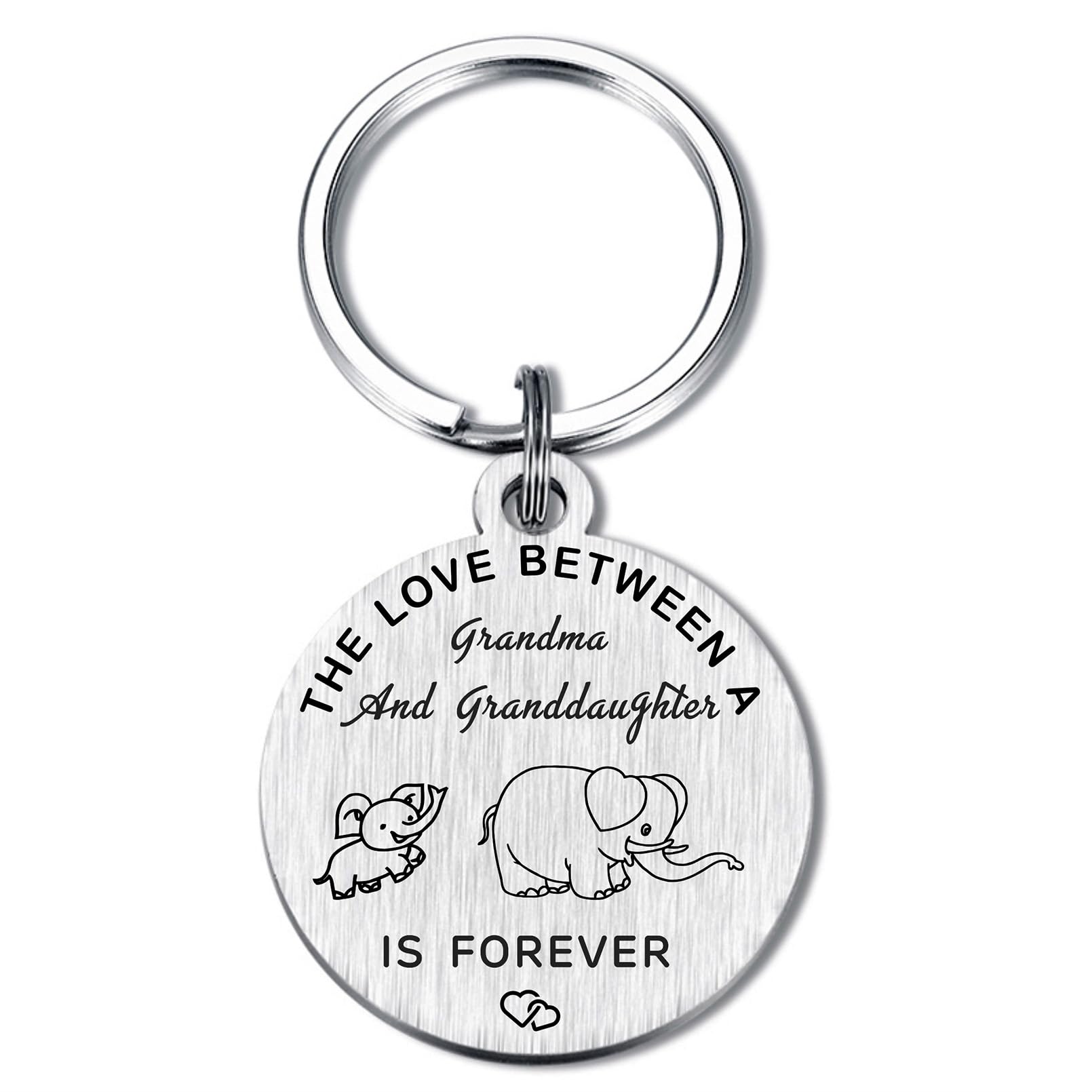 BAZLJY Grandma Mothers Day Keychain Gifts - Keychain for Grandmother - Grandma Birthday Mother's Day Gifts Key Chain Keyring