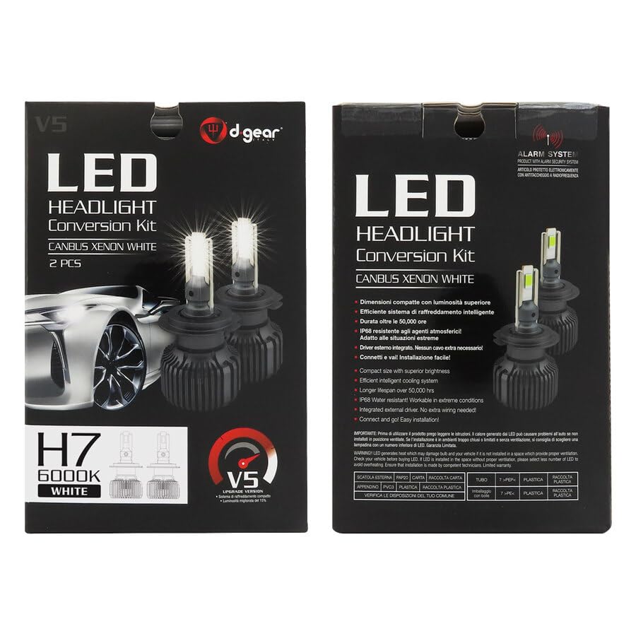 Lampadine LED Auto H11 6000K Bianco 5700lm | 52W Singola - Compatta, Super Luminosa (+15%) e Impermeabile IP68 | Durata 50.000h con Raffreddamento Intelligente