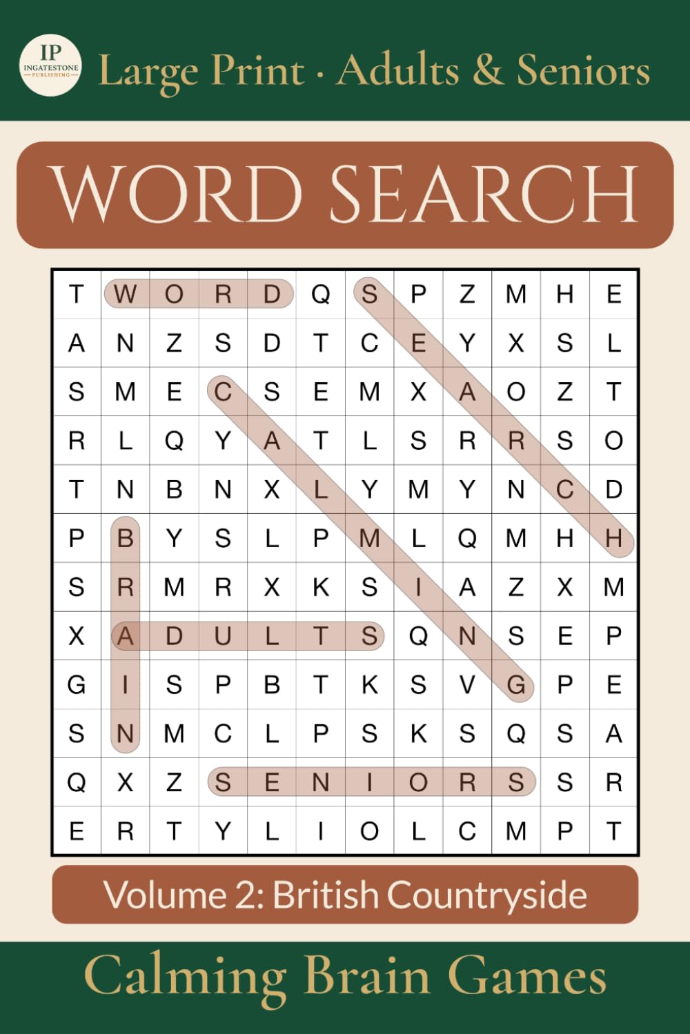 Word Search Puzzle Book for Adults: British Countryside Word Search | Large Print for Adults & Seniors | Solutions Included (Brain Puzzle Series - Word Search)