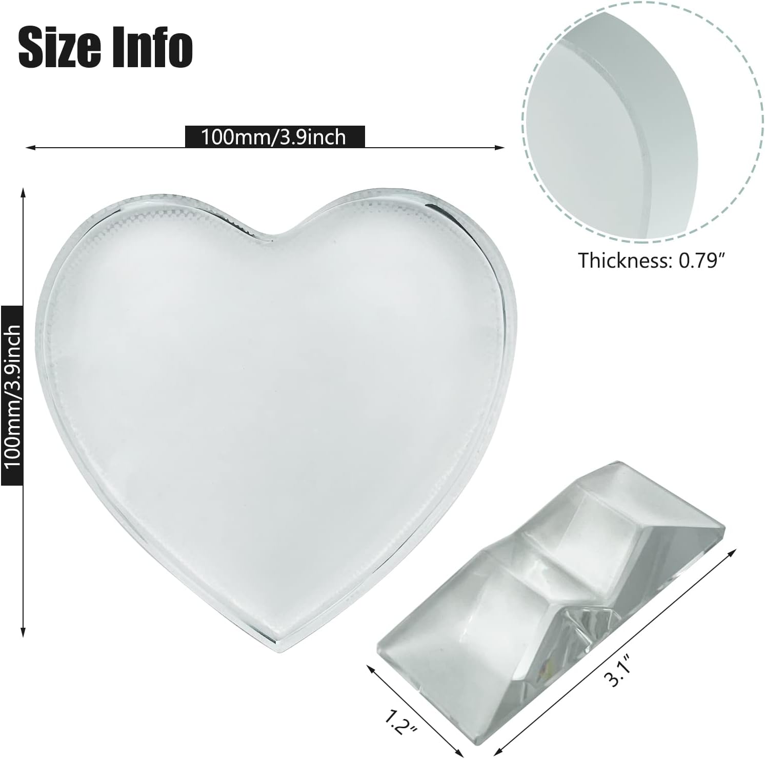 Ismosm Sublimation Crystal Blanks, Two Pack Glass Plaque Blanks for Sublimation Award Plaque, Picture Frame, Sublimation Gifts, Crystal Tabletop Decor, DIY Sublimation Blanks with Improved Gift Box