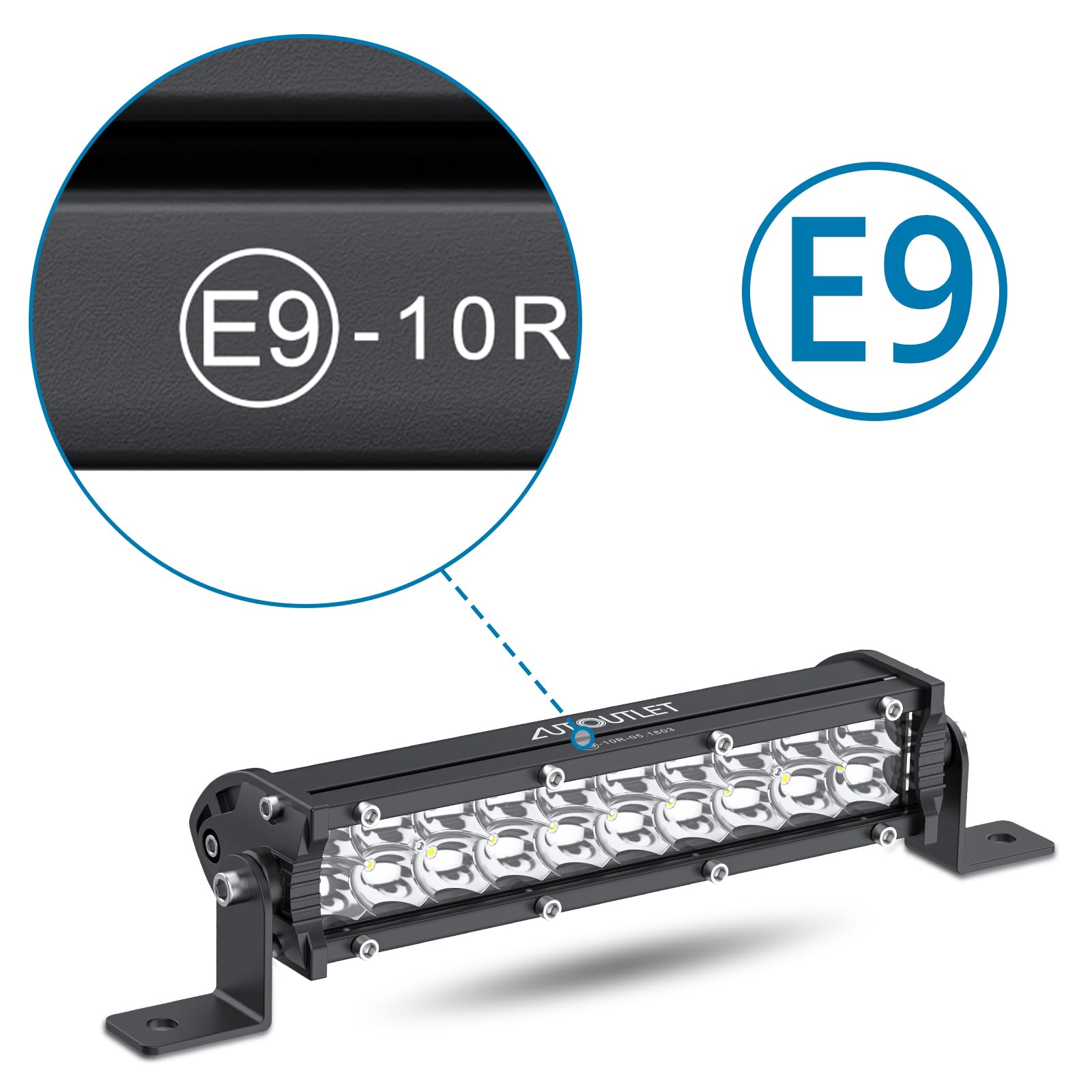 AUTOUTLET 4 Pezzi 60W 18 CM 4800LM Barra LED Fuoristrada,Impermeabile IP67,Spot Faretto,Faretti LED per Auto,Trattore,Camion,Barca,12 V/24 V