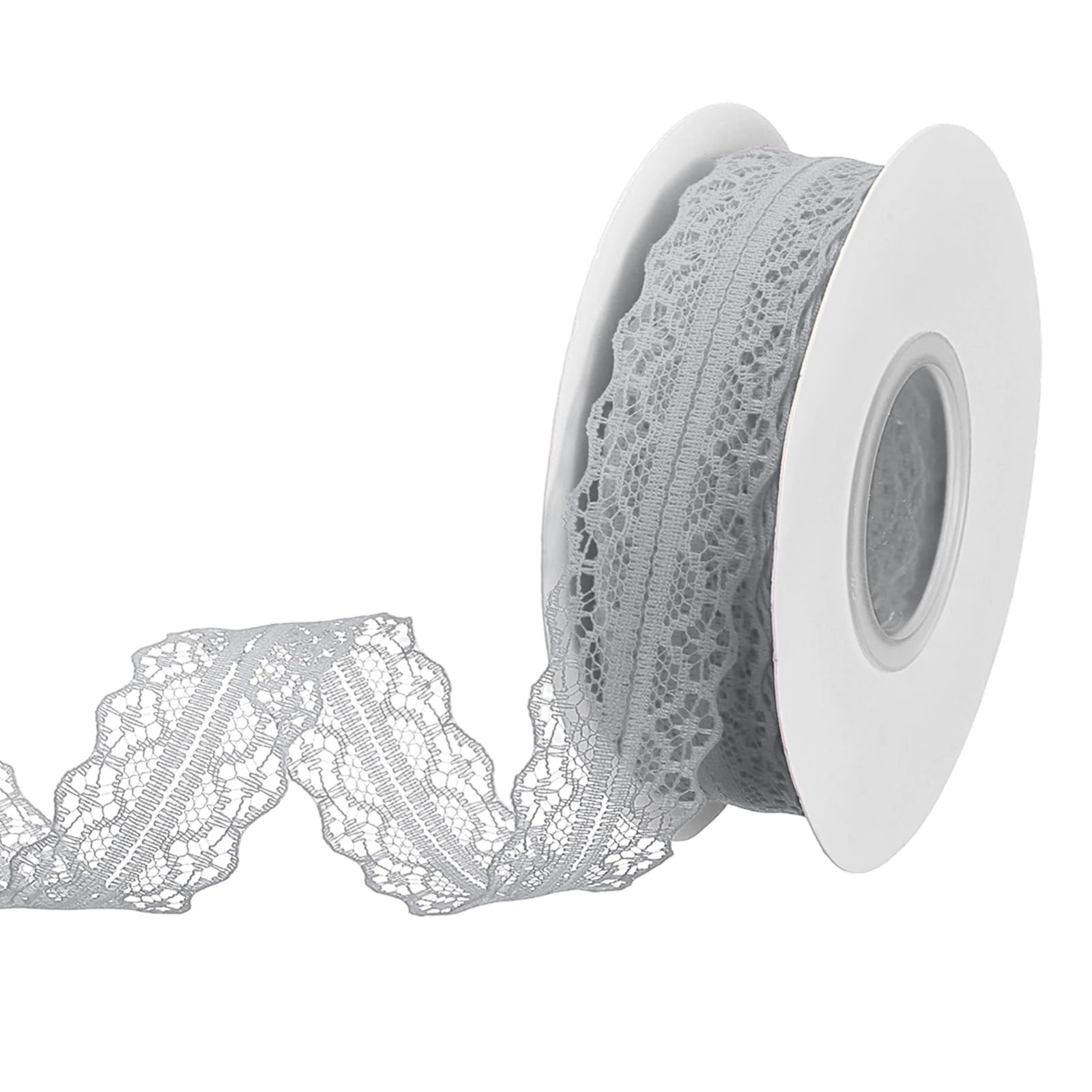 PATIKIL Lace Trim Ribbon, 25 Yards 1.2 Inch Wide Gray Vintage Lace Ribbons for DIY Sewing Making Craft Gift Wrapping Wreath Decor Hair Bow Supply