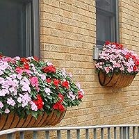 Vista 6 de Alfalfalulu 3Pcs Pre-Formed Coco Fiber Replacement Liner, Trough Window Basket Liners for Planters, Coconut Coir Planter with Soil Moist for Window