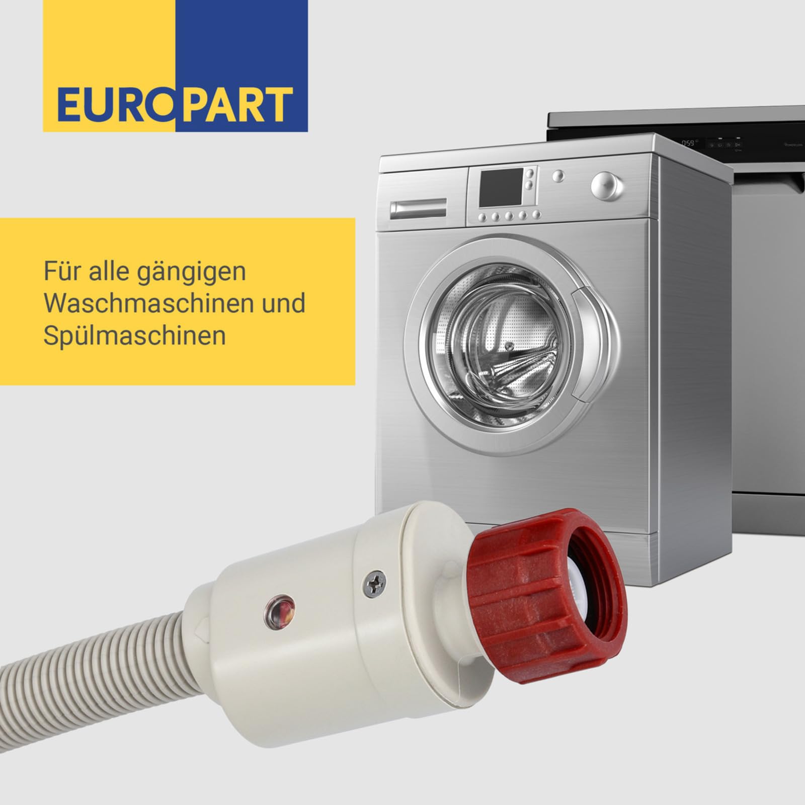 LUTH Premium Profi Parts Manguera de entrada Aquastop 4,0 m 90 °C, Gomas Universal para Lavadora y Lavavajillas