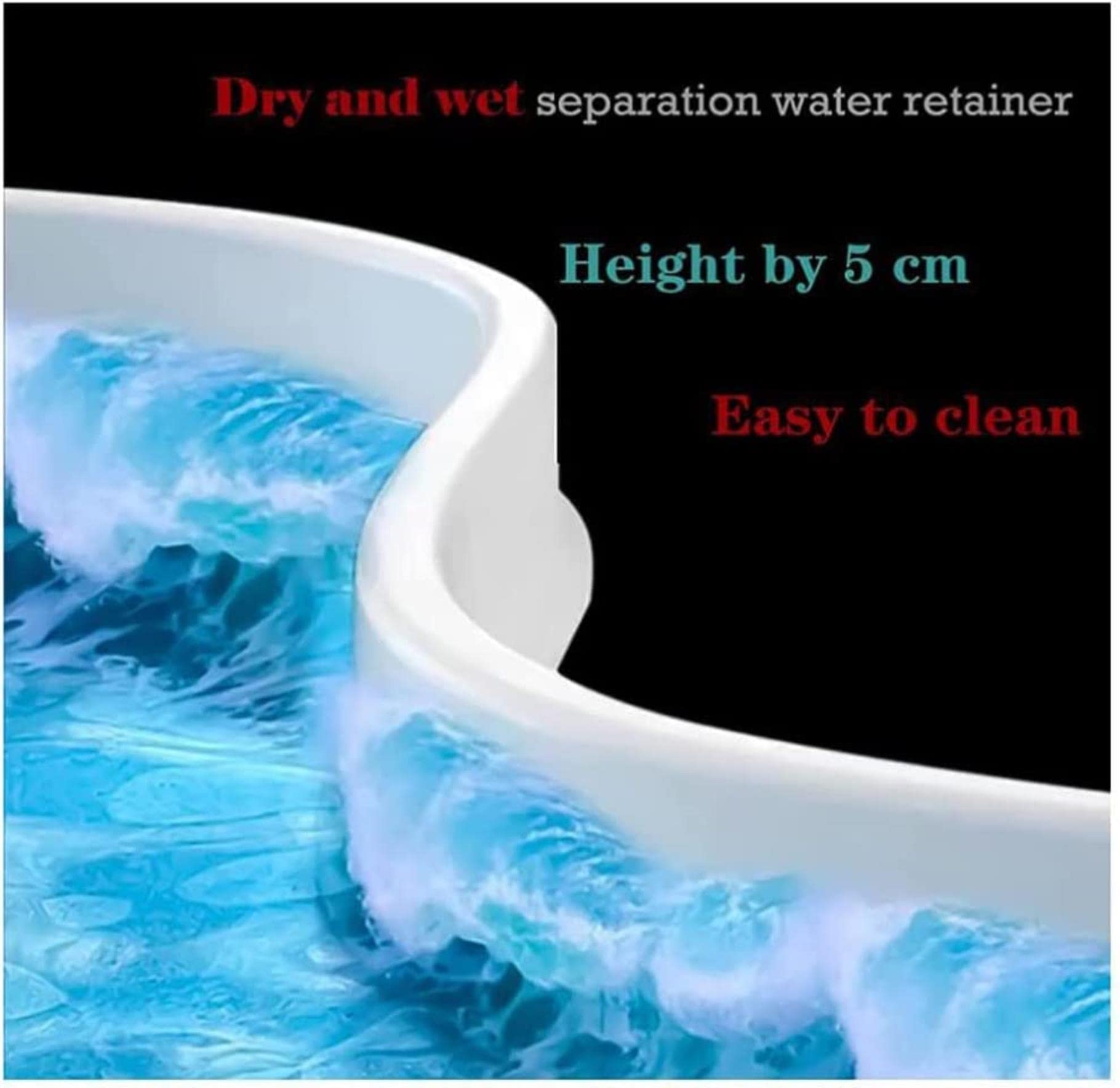 Striscia di Tenuta per Piatto Doccia Striscia di ritenzione dell'Acqua per Bagno, Diga per soglia Doccia, Guarnizione per Pavimento del Bagno della Stanza, Strisce Pieghevoli in Silicone per bloccare